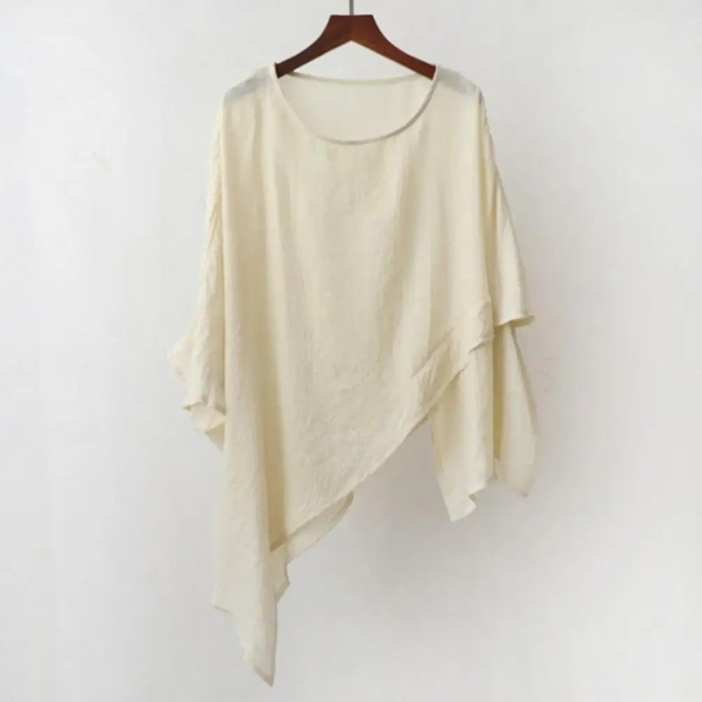 2025 Blusa de mujer, blusa de ajuste relajado para mujer, Jersey holgado elegante, Tops para mujer, estilo de vacaciones, camisa para cubrir, abrigo