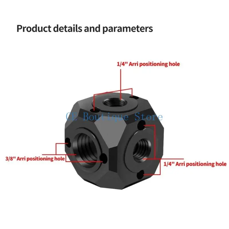 652f Universal Tripods 나사 구멍 어댑터 마법 마법 조음을위한 입방 마운트