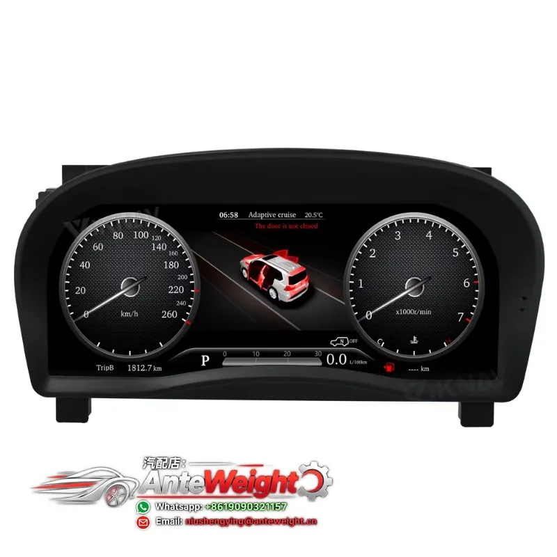 Car Digital Cluster for 2015-2018 Dashboard Speedometer Instrument Panel Vertical Screen Gauge Stereo Replacement
