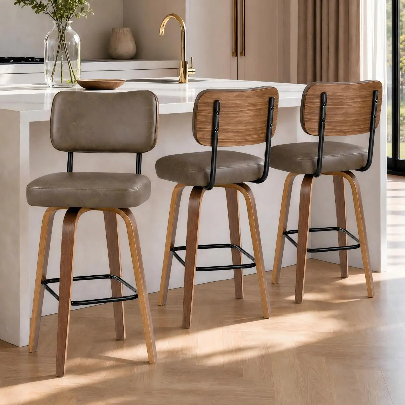 Set of 3 Counter Height Bar Stools – 26