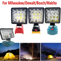 Linterna LED para exteriores, luces de inundación para Makita/DeWalt/Milwaukee/Bosch, luz de trabajo de 18V con batería de iones de litio, iluminación de Camping BL1430, novedad