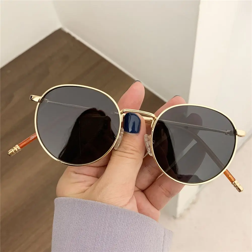 

Hip Hop Fishing Glasses UV400 Shades 2024 Trendy Women's Eyewear Round Metal Frame Sun Glasses Women Men Sunglasses