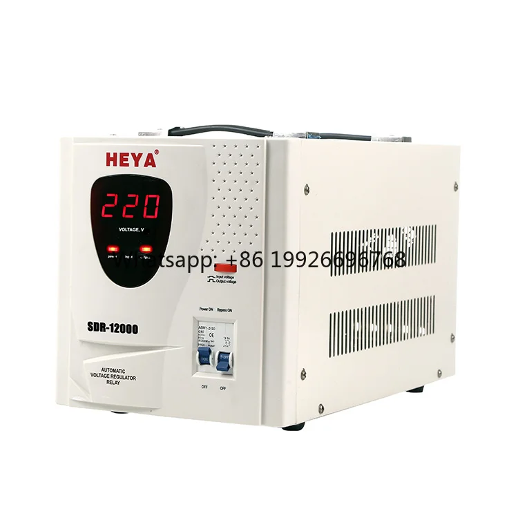 

House 12KVA Digital Relay Electric Power Supplies AC 220V Automatic Regulators SVC Stabilizers Regulador De Voltaje AVR