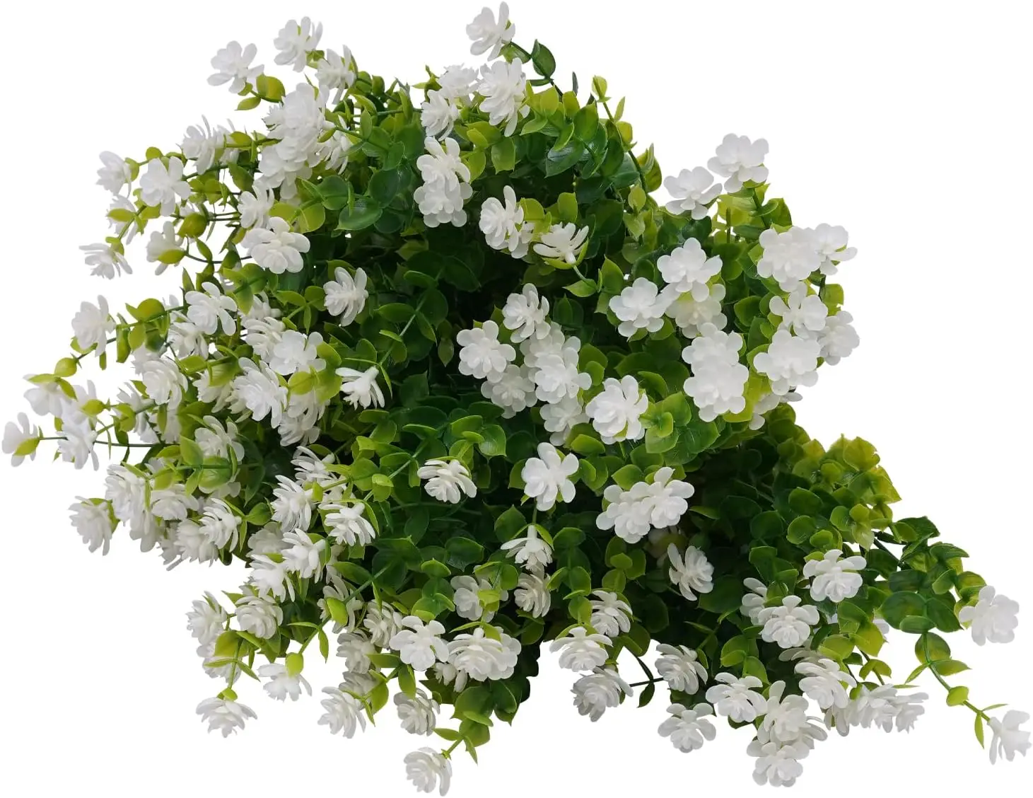 

8 Pcs Artificial Flowers Faux Flowers Fake Shrubs Bushes Plastic Plants for Outdoor Indoor Office Table Centerpieces Arrangement