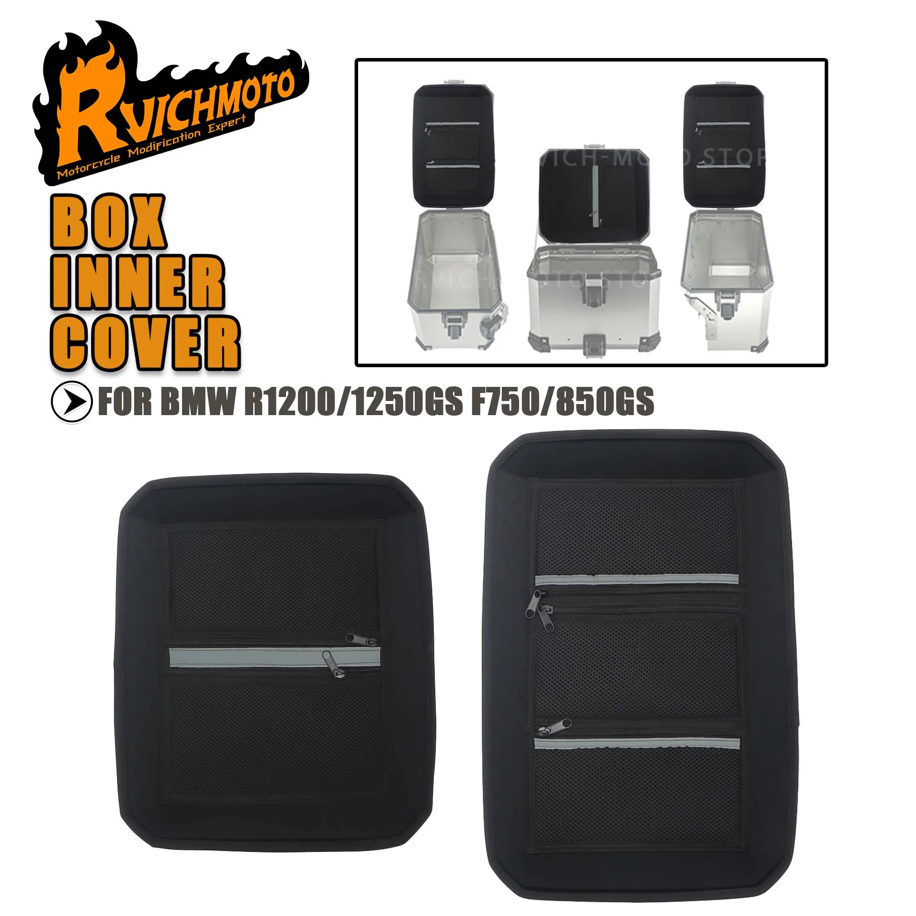 

R1200 F 750 850 GS задний багажник для мотоцикла, внутренний контейнер, верхняя боковая крышка, сумка для BMW R1200GS R1250GS LC ADV Adventure