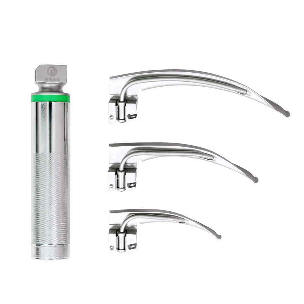 Medische Chirurgische Apparatuur Optische Vezel Laryngoscoop Set Glasvezel Anesthesie Laryngoscoop Voor Volwassenen