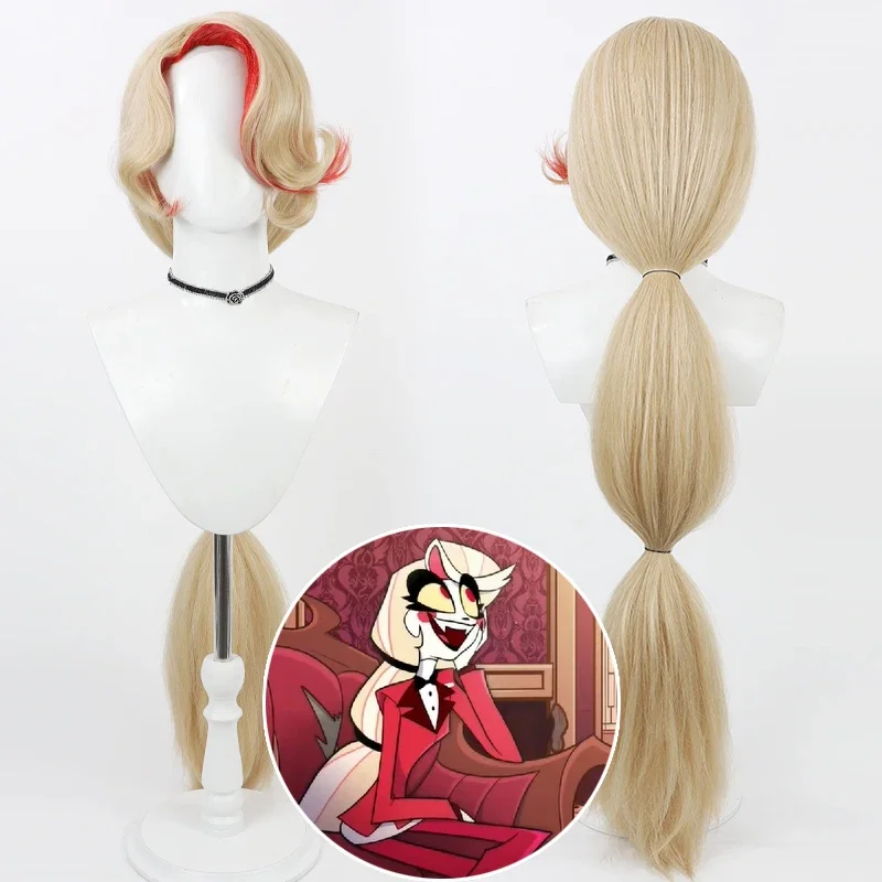 Anime Charlie Wigs Heat Resistant Hotel Morningstar Hazbin Charlie Cosplay Picture Album Peripheral Morningstar Photo Halloween