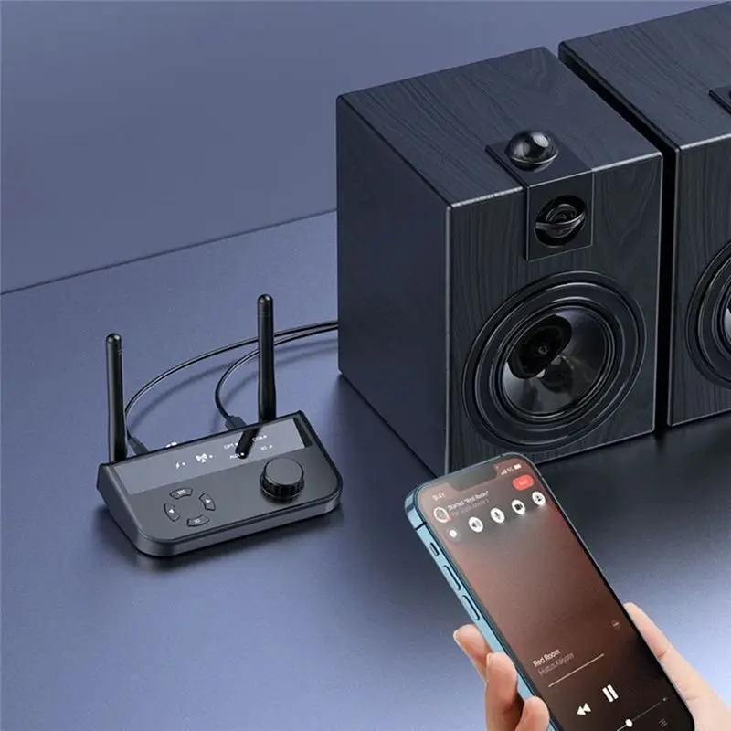 Музыкальный приемник A33T Bluetooth 5.3, беспроводной аудиоадаптер 3-в-1 с оптическим, коаксиальным и AUX входами, 3D-звук для а