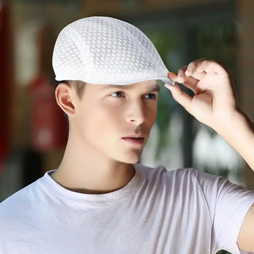 Adjustable Fit Outdoor Hat Unisex Retro Sun Hat Lightweight Breathable Mesh Fedora Foldable Short Brim for Travel for Summer