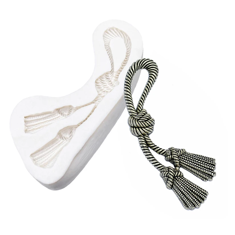 Curtain Tassels Silicone Sugarcraft Mold Resin Tools Cupcake Baking Mould Fondant Cake Decorating Tools