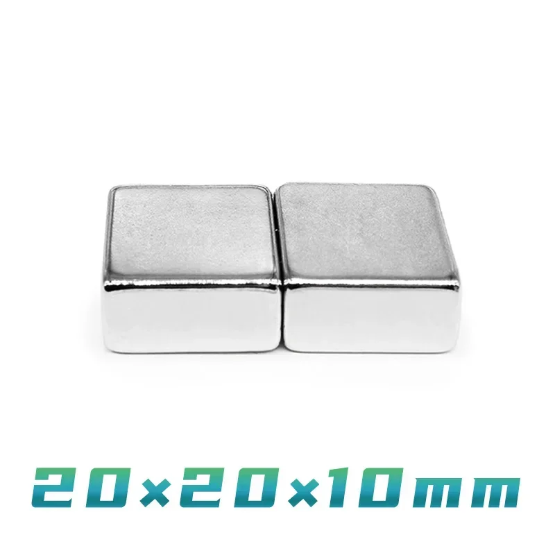 20x20x10 mm Powerful Strong Magnetic Magnets Sheet N35 Square Stong Magnets 20x20x10mm  Neodymium Magnet 20*20*10