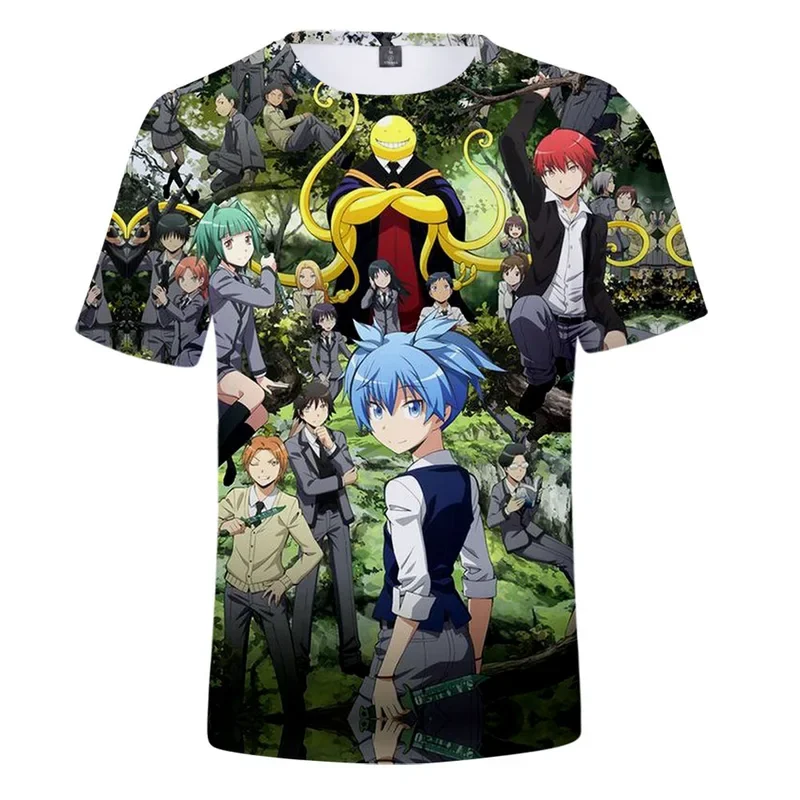 T-shirt imprimé 3D Koro Sensei pour enfants, Streetwear décontracté, Vêtements Hip Hop, Anime Assassination Irritation Room, Garçons et filles