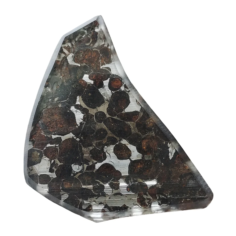 24.2g SERICHO Pallasite Olive Meteorite Slices Natural Meteorite Material Olive Meteorite Specimens - From Kenya - QA321