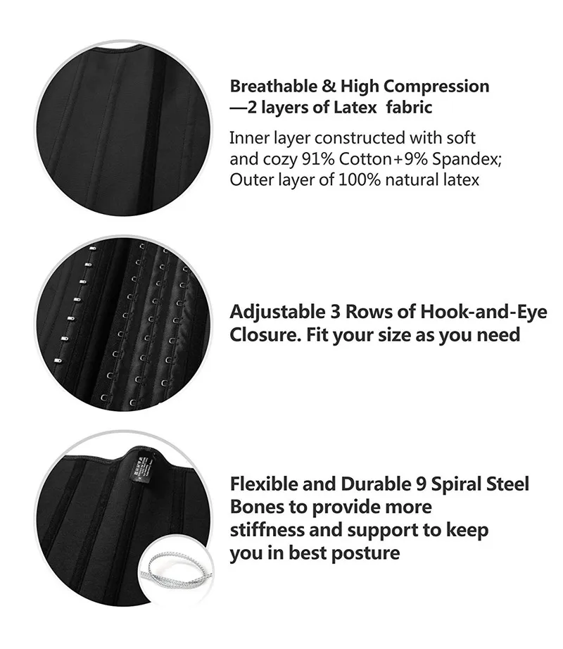 섹시한 코르셋 슬리밍 허리 신처 드레스 스트랩 언더 버스트 코르셋 뷔스티에 고딕 허리 트레이너 XXS 바디 셰이퍼 거들, 6XL