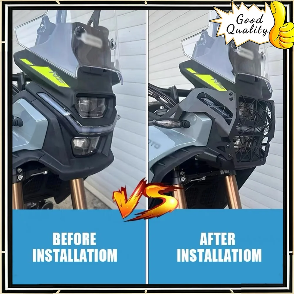 

Good Quality For CFMOTO 450MT modified headlight cover motorcycle retro headlight net protection net headlight cover accessories