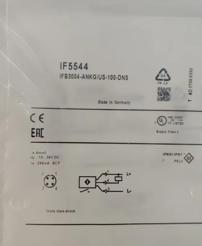Brand New New Proximity Switch IF5544 1Pc Fast Transport