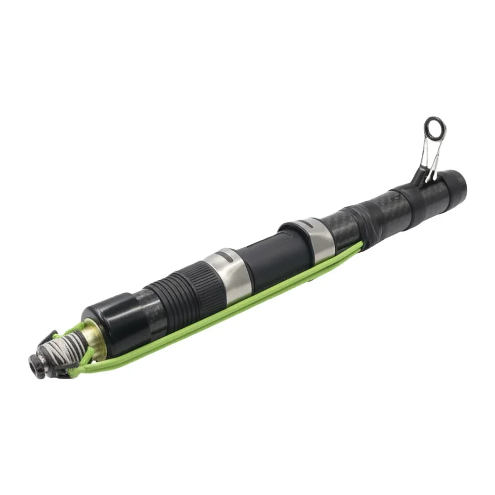 

Retractable Dispenser Carbon Fiber Rod Lightweight Portable Design Lightweight Fishing Rod Fishing Equipment Black green