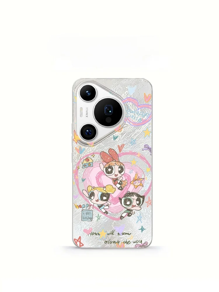 

Jiabeiyao Pura70 pro Phone Case New Creative Cartoon Full Cover Anti-Fall Female Model with Chain Mate70 pro Mate60