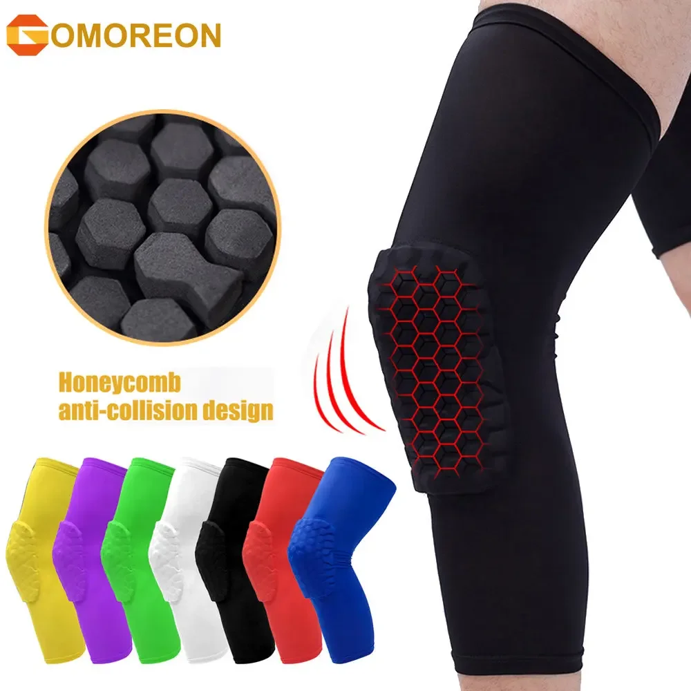 Honeycomb Knee Pads Basketball Sport Kneepad Volleyball Knee Protector Brace Support Football Compression Leg Knee Sleeves