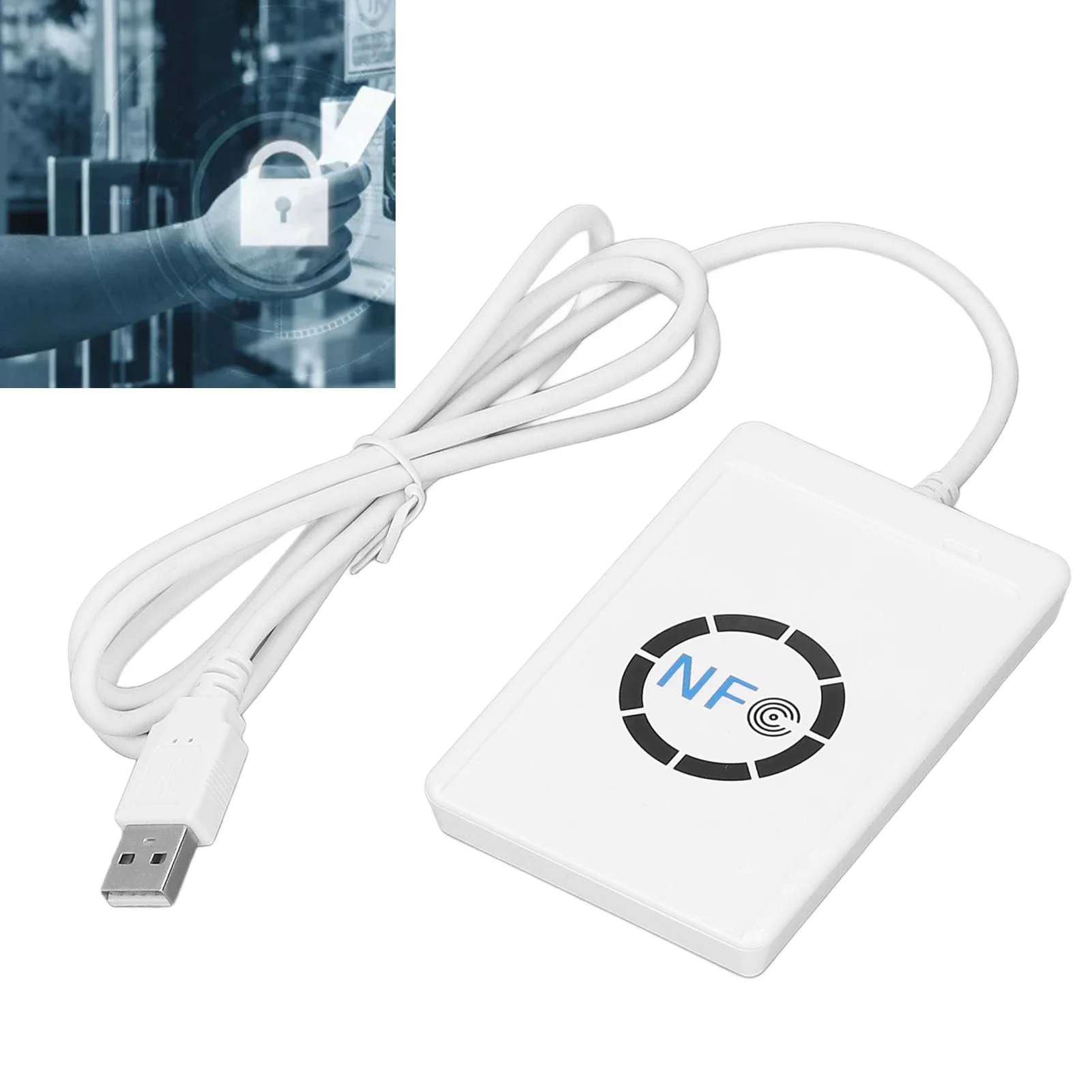 NFC Reader Writer USB NFC Smart IC Card Reader Writer Copier duplicatore Contactless 13.56MHz 424kbps per FeliCa NFC tag