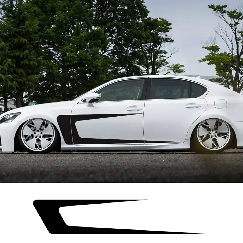 

2 шт. забавных наклеек на автомобиль, наклейки на боковые полосы кузова, виниловая пленка для автоспорта, аксессуары для тюнинга автомобиля