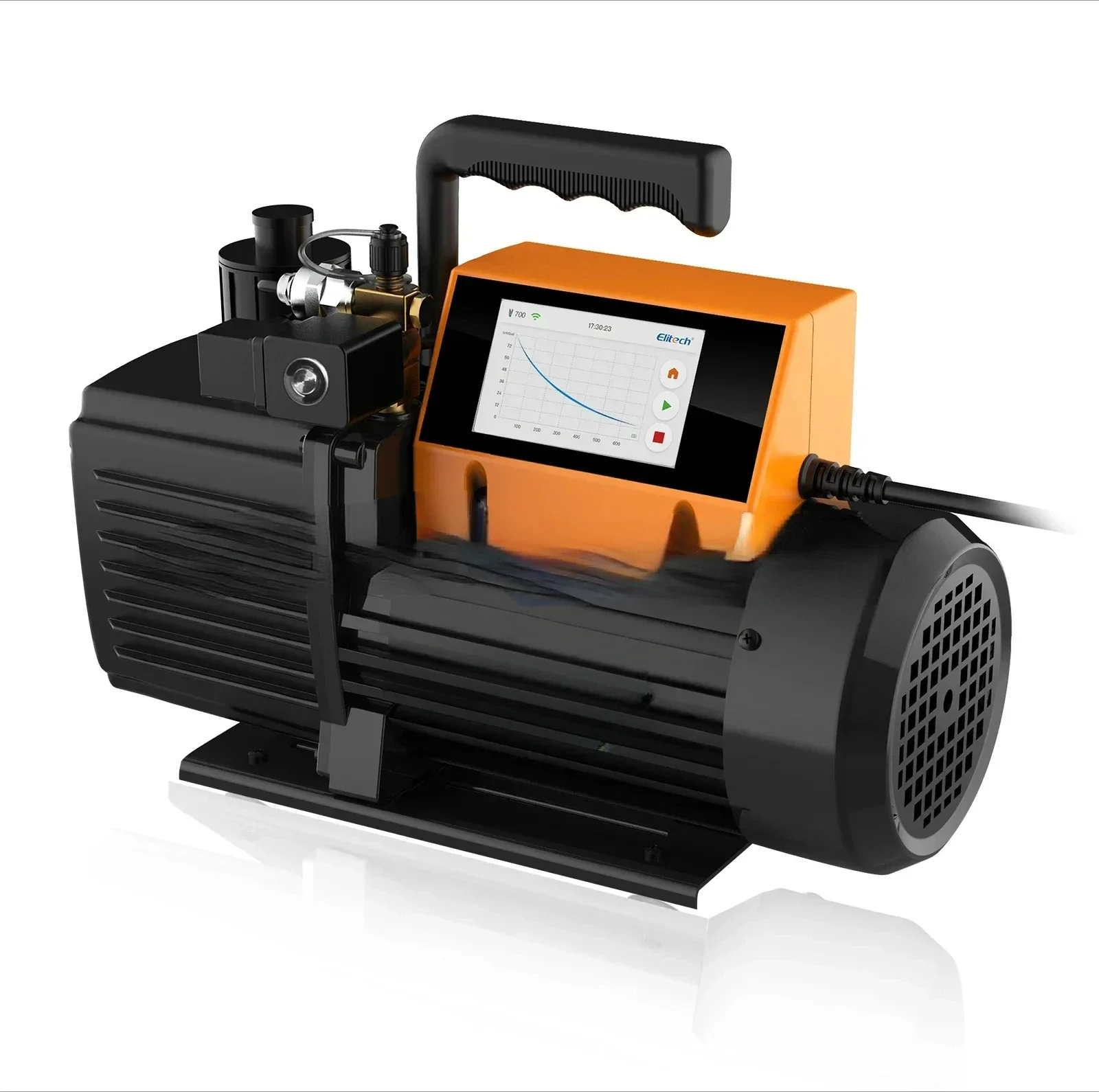 Vacuum Pump V7/9/12 CFM 2 Stage Intelligent Rotary Vane Vacuum Pump HVAC Touch Screen, Data Logging, Storage Via App