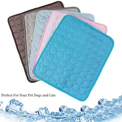 5 sizes Cool Ice Silk Moisture-proof Mattress Cushion Pet Cooling Mat Dog Cat Sleeping Pad Summer Small Animal Cold Bed