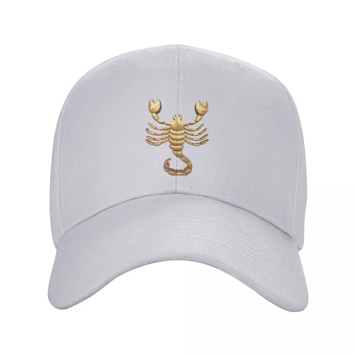 Gorra de béisbol 3D de escorpión dorado Premium, sombrero Bobble, ropa de calle, gorra de sol, gorras para hombres y mujeres