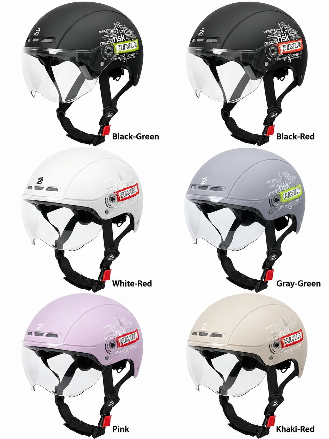PEMILA Unisex Erwachsenen E-Bike Helm mit Visierlinse & Hartschale aus ABS, Schutzausrüstung für Elektrofahrradfahrten – Detail 8