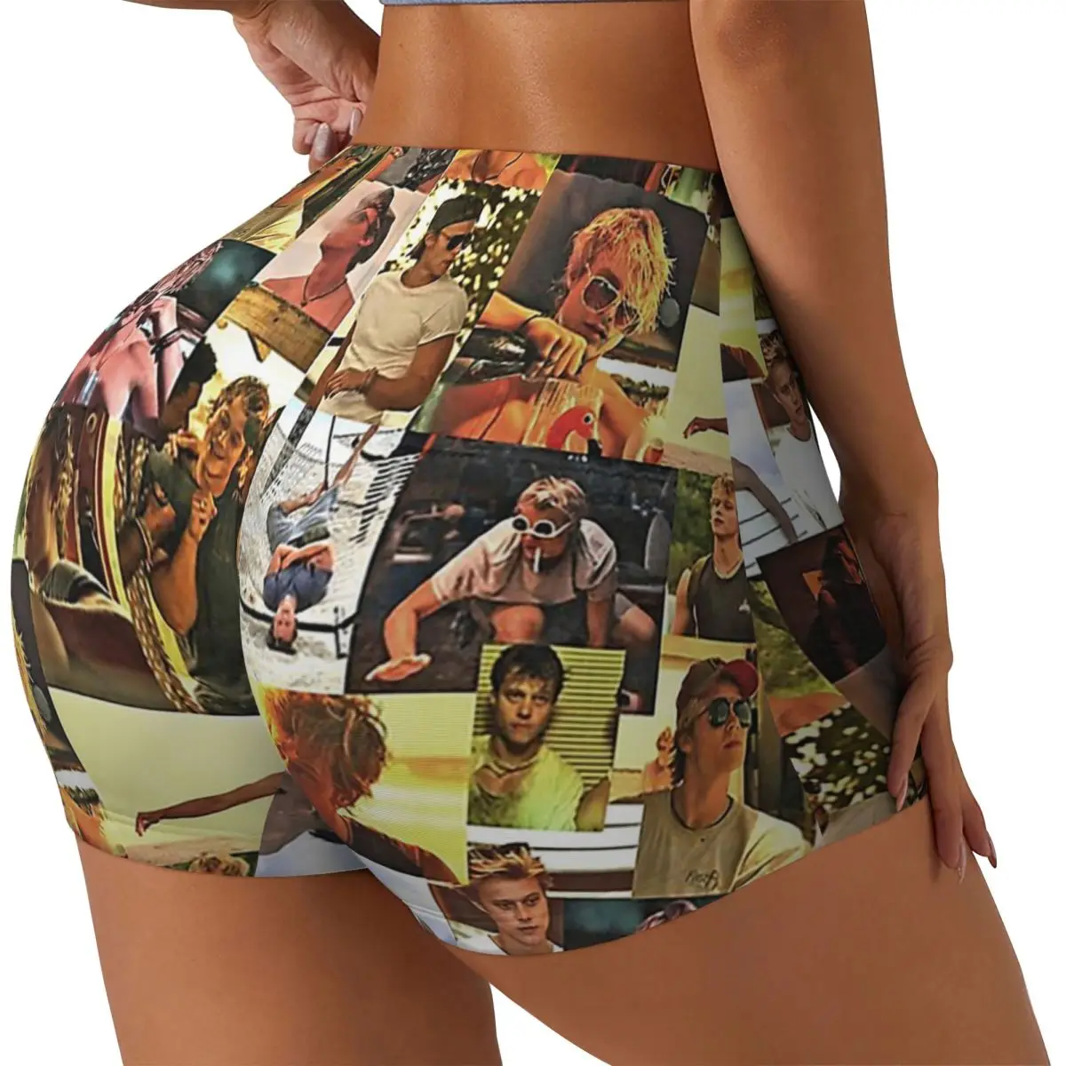 

Пользовательские JJ Maybank- Rudy Pankow плед женские шорты для тренировок в тренажерном зале шорты для бега спортивные волейбольные байкерские шорты для йоги