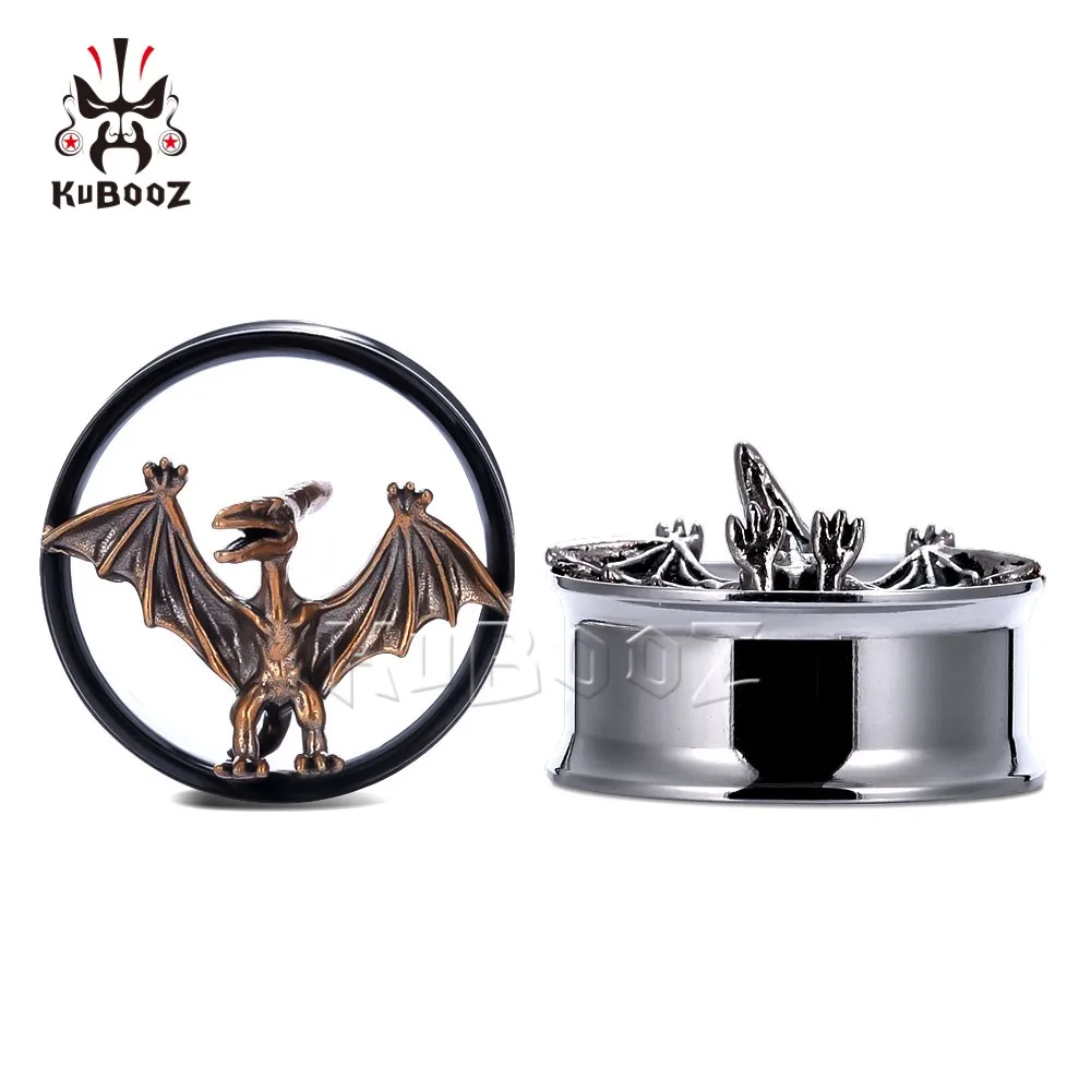 Wholesale Price Stainless Steel Pterosaur Ear Tunnels Gauges Plugs Expander Piercing Body Jewelry Earrings Stretchers 34PCS