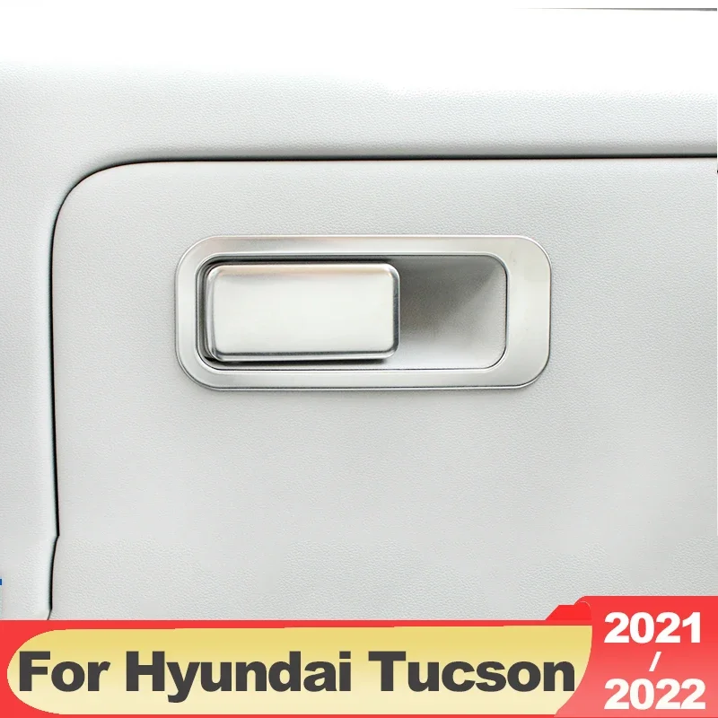 

Для Hyundai Tucson NX4 2021-2023 2024, гибридный N-линейный автомобильный ящик для хранения второго пилота, ручка чаши, накладка, аксессуары из нержавеющей стали