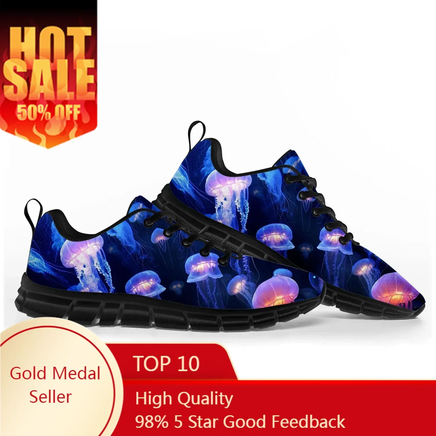 

Jellyfish Sports Shoes Mens Womens Customized Sneakers Casual Tailor-Made Shoe Couple