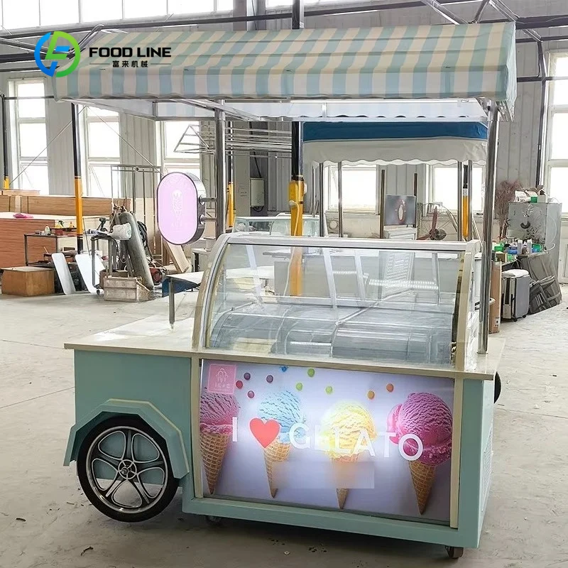 Factory Direct Sales Customized logo Flowers Vending Cart Fruits Selling Truck New Product Ice Cream Display Truck