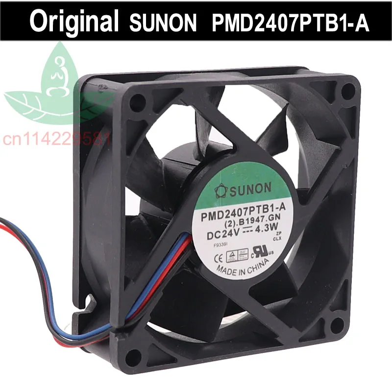 New Cooling Fan For SUNON 7025 7CM PMD2407PTB1-A 24V 4.3W 2/ 3 Line Inverter Fan