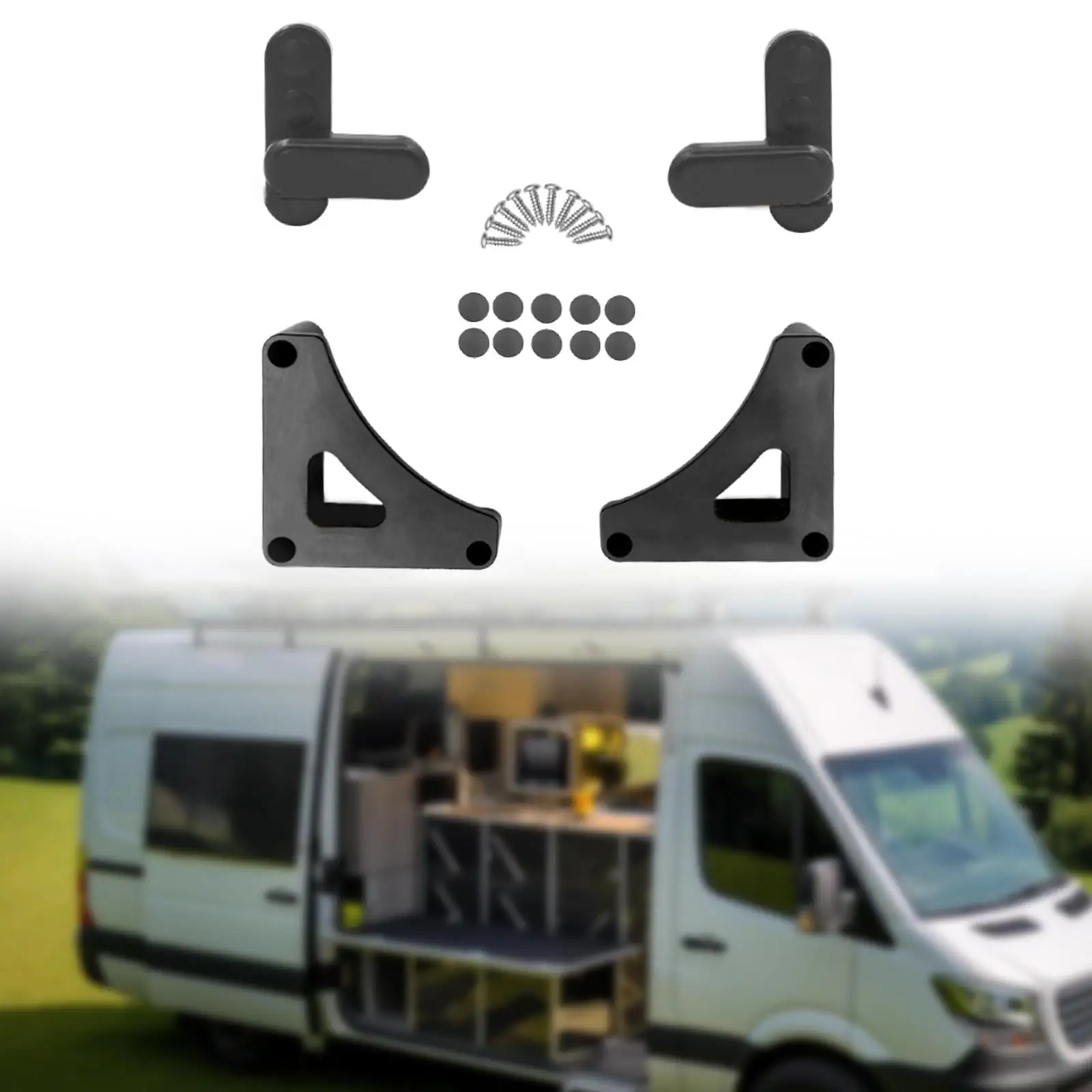 

4 Pieces RV Table Board Buckle Trailer Attachments Universal Table Board Mount Convenient Fastener Replaces RV Supplies
