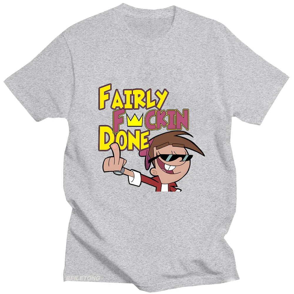 Fairly OddParents T-shirt Cartoon Print Harajuku Kawaii Tee-shirt Short Sleeve Cute Cotton Tshirt Ropa Hombre Anime Punk Clothes