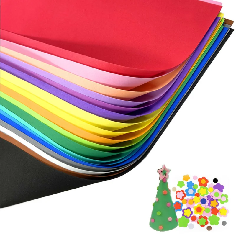 Dicke 1 mm EVA-Schaumpapier, handgefertigte Schaumstoffplatten, Schwammpapier, DIY-Handwerksmaterialien, mehrfarbige Blumen-Requisite, Party, Weihnachten – Detail 5