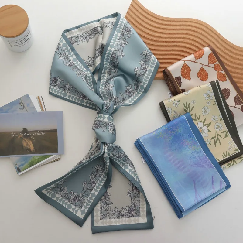 

Korean New Spring Autumn Professional Decoration Versatile Scarf Women's Boxer Scarf Thin Narrow Long Hair Band Arm Bag Belt