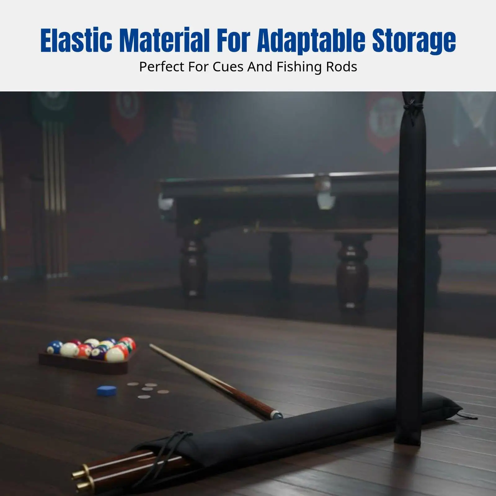 Professional Billiard Cue Bag Hand Carry Pool Stick Case Elastic Fabric Sleeve Flexible Storage Sturdy Construction Durable