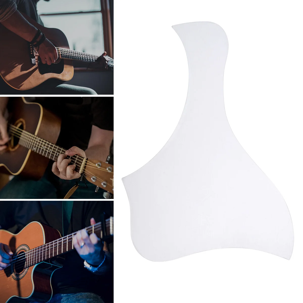 

Bird Shape Transparent Guitar Pickguard Scratch Acoustic Folk Guitar Plastic Pickguard Set Accessory