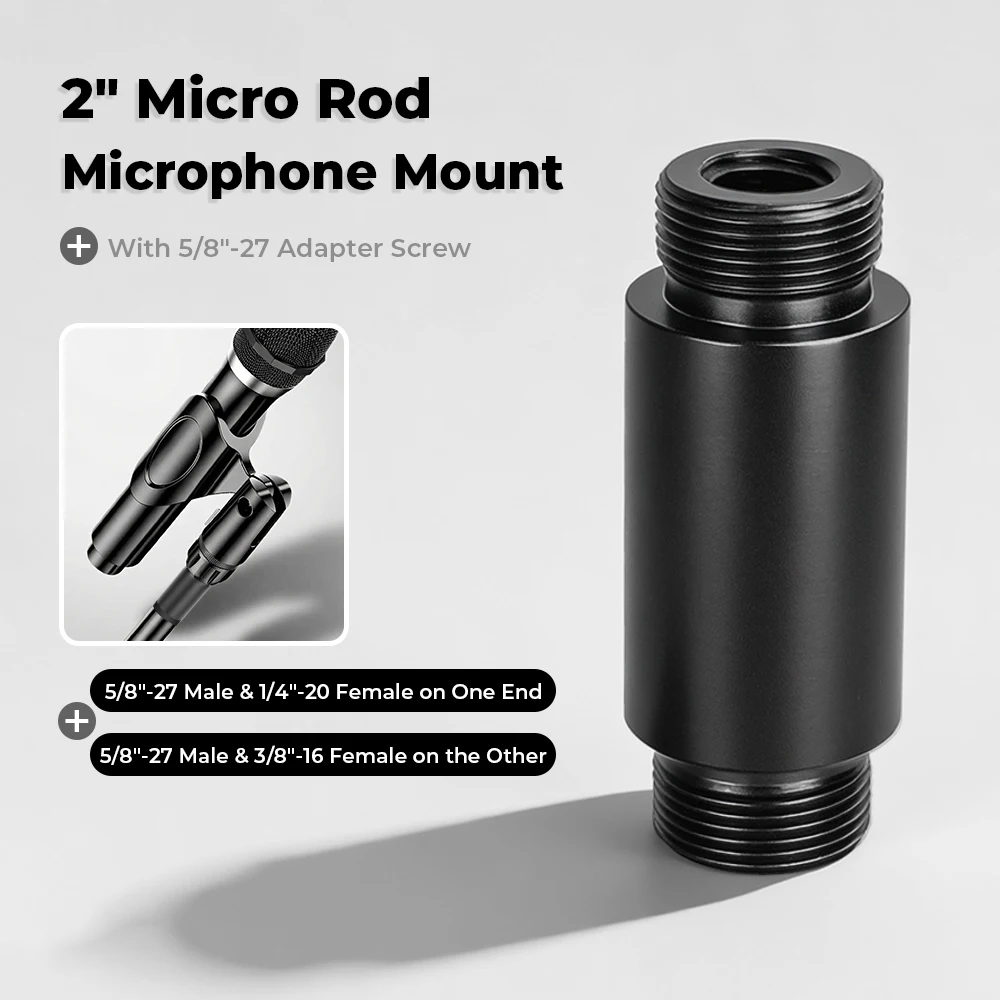 CAMVATE 2インチ マイクロロッド マイクマウント 5/8-27アダプター付き CAMVATE 2インチ マイクロロッド マイクマウント 5/8-27アダプター付き エクステンダー