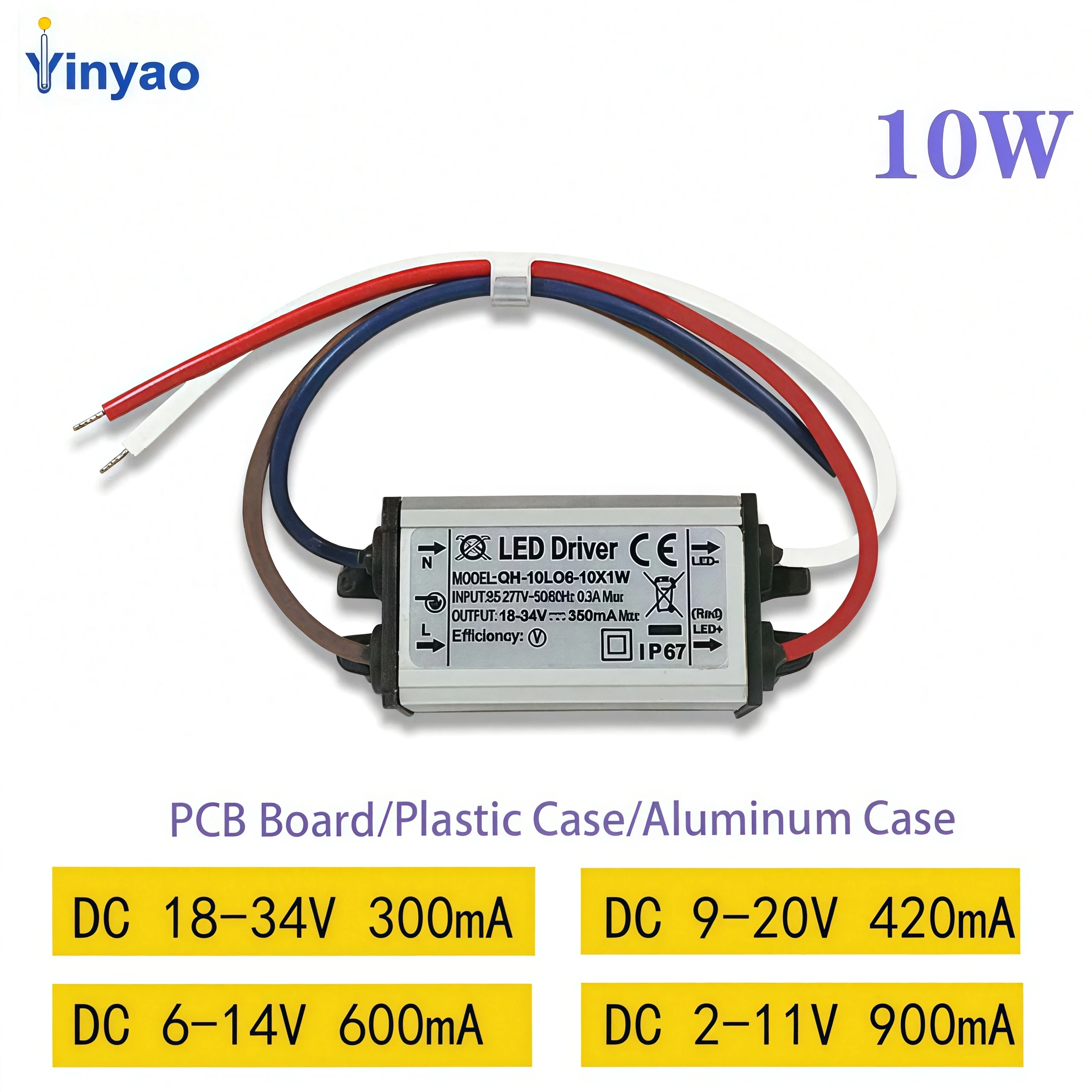 10W LED Driver DC 2-11V 6-14V 9-20V 18-34V 900mA 600mA 420mA 300mA Lighting Transformer For 3W 5W 7W 8W 9W 10W  Power Supply