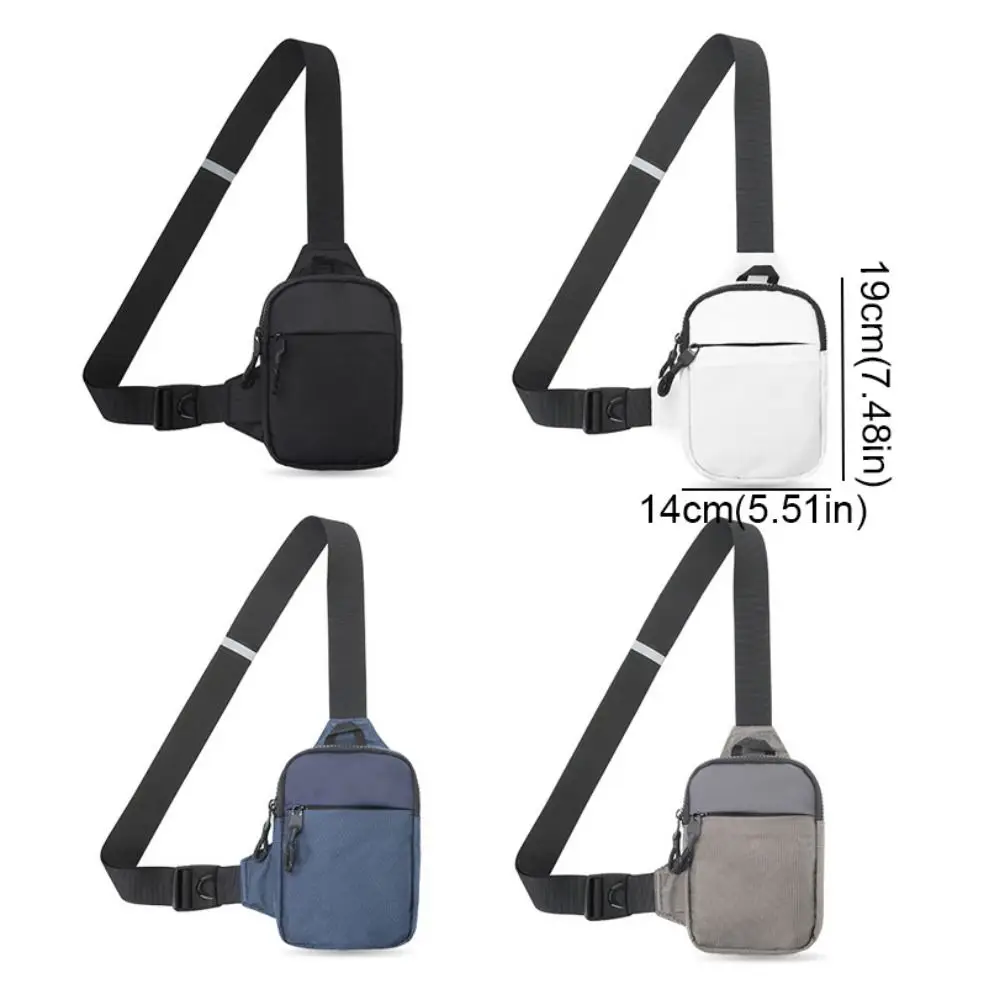Casual Waterproof Crossbody Slings Bag Oxford Unisex Mobile Phone Bag Portable Men's Shoulder Bag Running