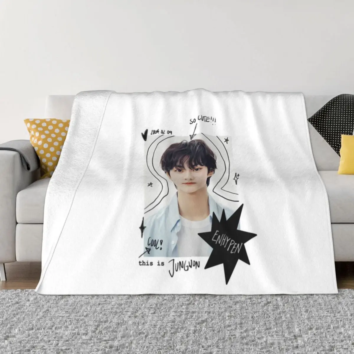 

jungwon phonecase 2 \t Throw Blanket Flannel Blanket Personalized Gift sofa Bed Fashionable Blanket