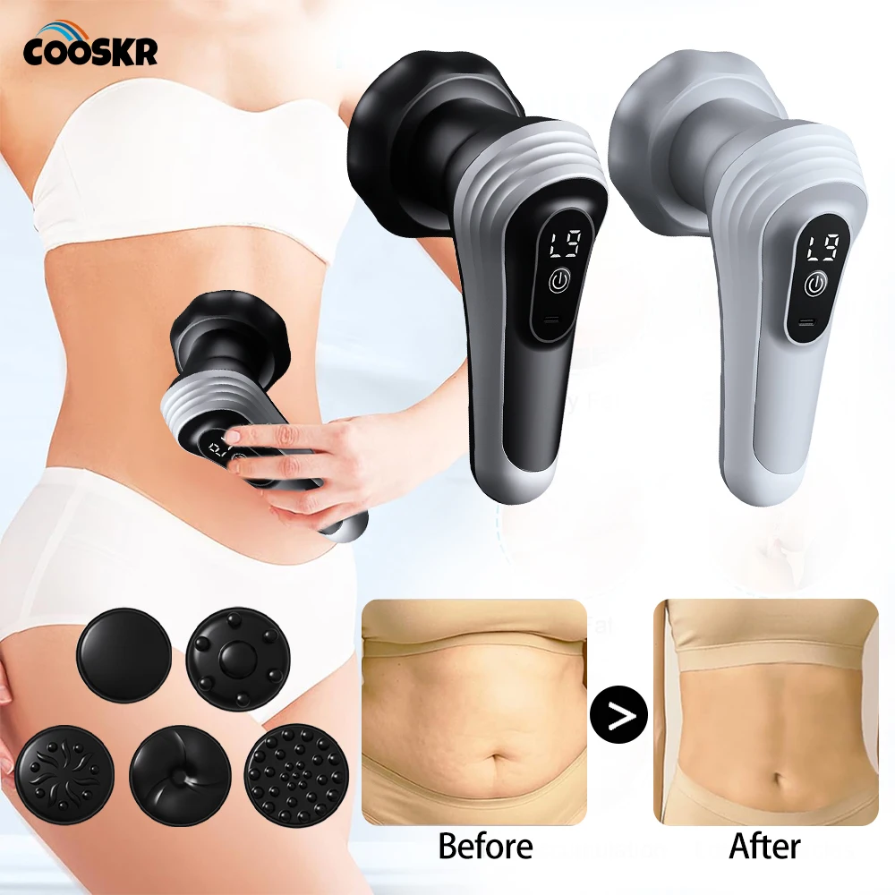 

Массажер от целлюлита, электрический скульптурный аппарат для талии, шеи, спины, ног, похудения, беспроводной портативный массаж глубоких тканей