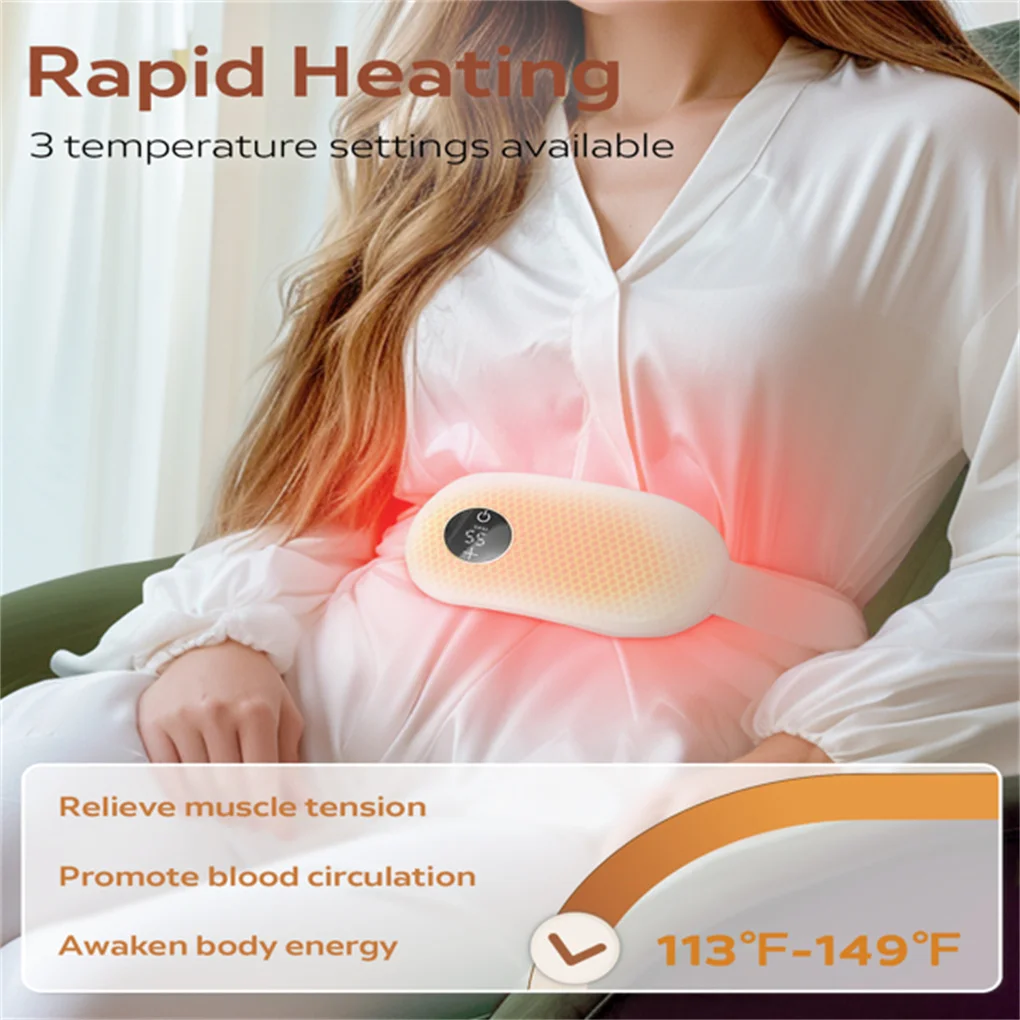 Portable Heating Pad, Heating Pad for Period Cramps, Fast Heating Pad，Wearable Heating Pads,Back or Tummy Heating Pad for Women