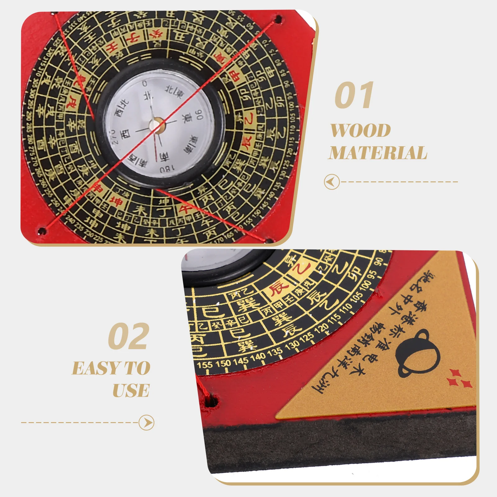 

Premium Wooden Feng Shui Compass Luo Pan Round Shape Traditional Chinese Measuring Instrument For Outdoor Hiking Camping
