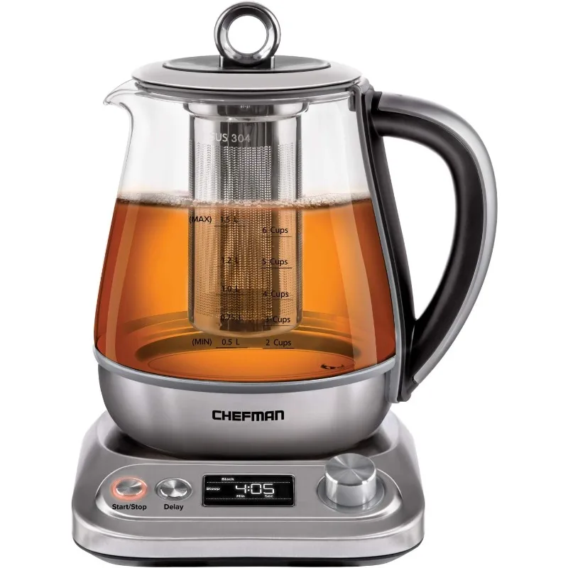 Digital Electric Glass Kettle, No.1 Kettle Manufacturer, Removable Tea Infuser Included, 8 Presets & Programmable Temperature