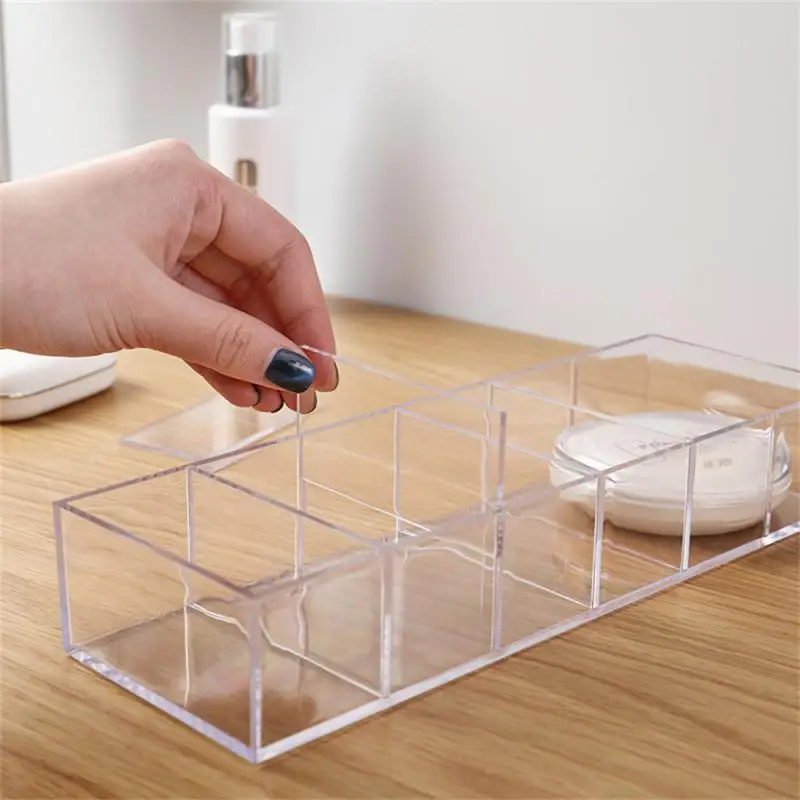 

Cosmetics Storage Box Transparent Cosmetics Storage Detachable Waterproof And Washable Save Space For Home Household Supplies